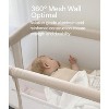 MYKKO Baby Bassinets Bedside Sleeper - All Mesh Bedside Bassinet with Wheels, 7 Height Adjustable Baby Bassinet for Infants, Beige - 2 of 4