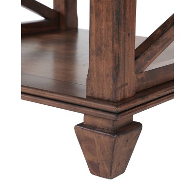 Stockbridge 3-Piece Pine Wood Living Room Set with Cherry Finish