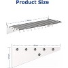 2 Pack Metal Kitchen Rack , 12" x 36" Stainless Steel Wall mount Shelf with 10 S Hooks for Hanging Pots, Pans, Cookware in Home and Restaurant - 4 of 4