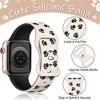 HTUTWOO Engraved Cat Paw Apple Watch Band, Sport Silicone Strap 38/40/41/42/44/45/49mm for iWatch Series 10 9 8 7 6 5 4 3 2 SE Ultra - 2 of 4