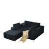 139" Modular L-Shaped Sectional Sofa with Ottoman & 2 Pillows - 4 of 4