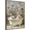 Amanti Art Ostrich Bubble Bliss by Niky Rahner Framed Canvas Wall Art - 2 of 4