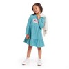 Andy & Evan  Toddler  Teal Jersey Dress w/Rainbow Graphic Dress Set - 3 of 4