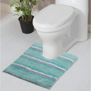 Home Weavers Glamour Collection 100% Polyester Microfiber Bathroom Rug, Non Slip Bath Mat Water Absorbent Soft Microfiber Shaggy Mat Machine Washable - 1 of 4