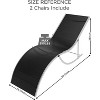 Aluminum Alloy Sun Lounger with Adjustable Reclining Positions, Plush Padding, for Indoor & Outdoor Use, Poolside, Patio, Balcony - 2 of 4