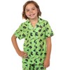 Wicked Girls’ Elphaba Pajamas Chibi Broom Hat Button-Up Shirt Pajama Set for Kids - 2 of 4