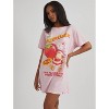 Women's Oversized Graphic T-Shirt Dress - Pink/Strawberry Shortcake - 2 of 4