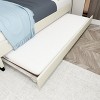 Kumasinova Modern Queen Bed Frame with Twin Trundle and 2 Storage Drawers,Luxury Velvet Platform Bed with Wood Slat Support,600lbs Capacity - 4 of 4