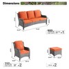 Ovios Orlando 5pc Gray Wicker Outdoor Patio Furniture Conversation Sofa Set with Cushions - 4 of 4