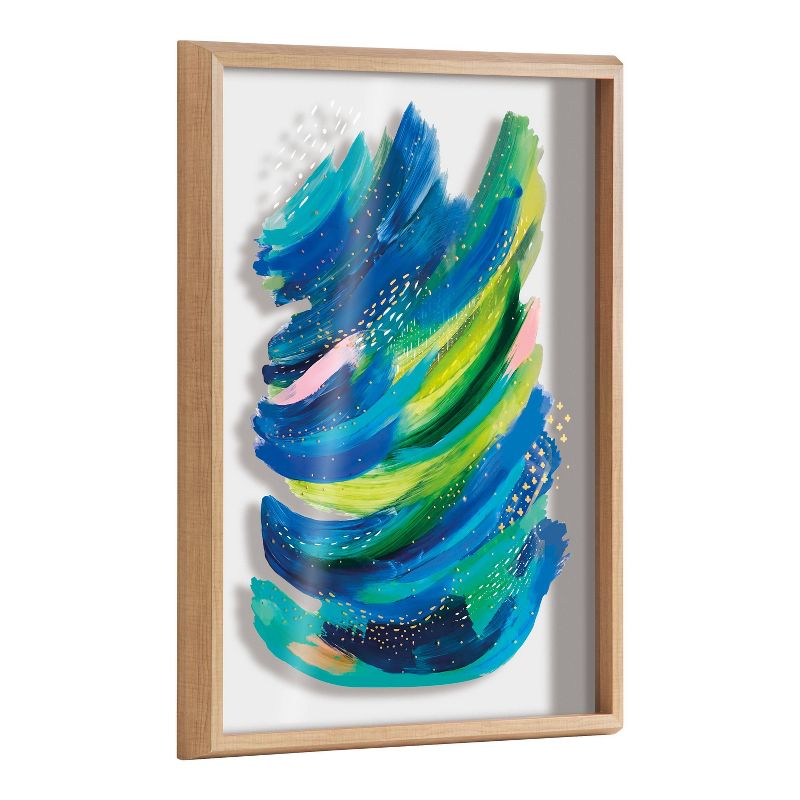 18&#34; x 24&#34; Blake Bright Abstract 2 by Jessi Raulet of Ettavee Framed Printed Glass Natural - Kate &#38; Laurel All Things Decor, 1 of 7