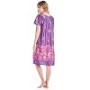 Casual Nights Women's Short Sleeve Muumuu Lounger Dress - 3 of 4