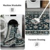 Oriental Vintage Bordered Area Rug - Non-Slip Ultra-Thin Washable Carpet for Living Room, Bedroom, Dining Room & Office - 4 of 4