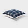 Decorative Throw Pillow Square Plaid Navy Blue - Room Essentials™ - 3 of 4