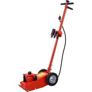 Garvee 22Ton Heavy Duty Hydraulic Floor Jack, Extended 46" Handle, 8'' Wheels, Piston Plungers Air-Operated Axle Bottle Jack with Extension Kit red - 1 of 4
