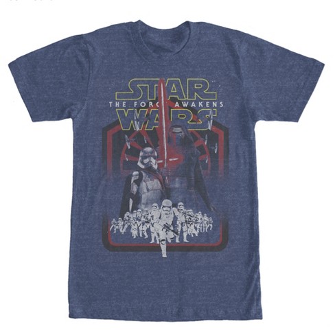 Star Wars T Shirt The Force Awakens Kylo Official Mens New Grey Sub Dye Print 