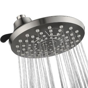 Rain Shower Head with 4 Spray Settings and Adjustable Ball Joint, 8 Inch - 1 of 4
