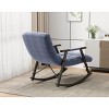 Lyngins Modern Indoor Leisure Rocking Chair with Thicken Seat Cushion,Comfy Sofa Accent Chair with High Backrest - 4 of 4