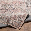 Livabliss 6'7"x9' Kemer Traditional Machine Washable Rug Coral Pink: Flat Pile, Medallion Pattern, Indoor Use - 3 of 4