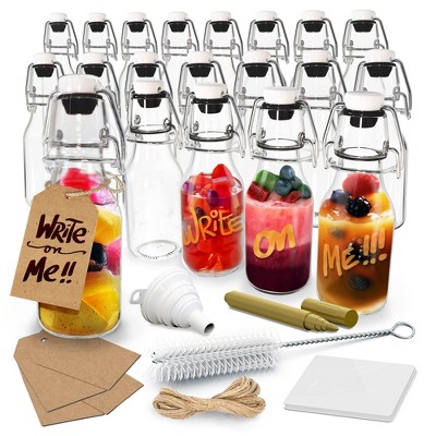 Nevlers 4 oz. Round Swing Top Glass Bottle Set (Pack of 20)