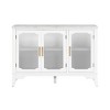 48" Sideboard Buffet Cabinet with Glass Doors and Adjustable Shelves, Modern Storage Cabinet for Living or Dining Room-3irtyhousy - 3 of 4