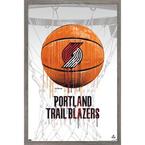 Trends International NBA Portland Trail Blazers - Drip Basketball 21 Framed Wall Poster Prints - 1 of 4