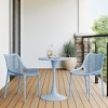 WestinTrends Playa Outdoor Stackable Modern Plastic Dining Chairs (Set of 2) - 2 of 4