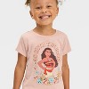 Toddler Girls' Disney Moana Short Sleeve Graphic T-Shirt - Coral Pink - 2 of 4