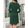 Women's Soft Basic Midi Dress Comfortable Bodycon Slip Dress with Waist Tuck, Versatile Layering Piece for Fall Winter - 4 of 4