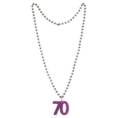 70th Birthday Beaded Necklace