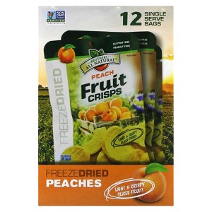Brothers-All-Natural Fruit Crisps, Peach, 12 Single Serve Bags, 0.28 oz (8 g) Each - 1 of 3