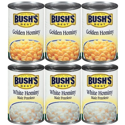 Bush's Best Baked Beans Variety Pack, 3 Golden Hominy, 3 White Hominy, 1 CT