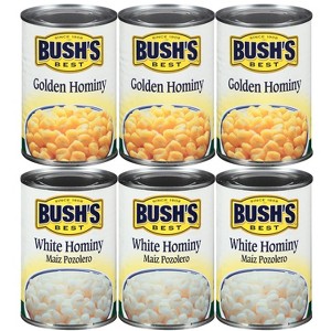 Bush's Best Baked Beans Variety Pack, 3 Golden Hominy, 3 White Hominy, 1 CT - 1 of 4