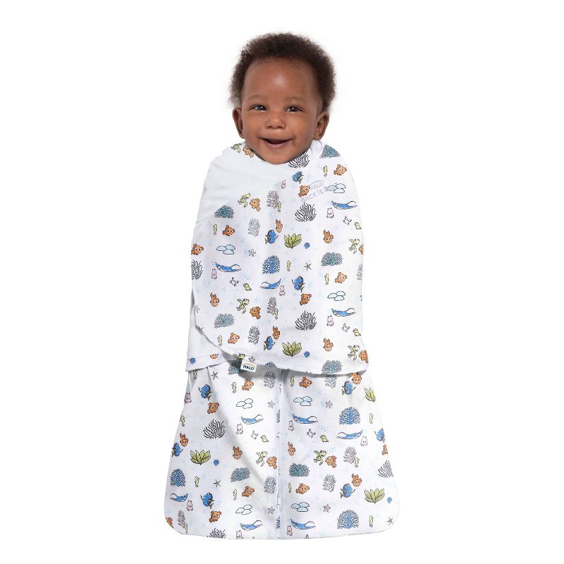 HALO Innovations SleepSack 100% Cotton Swaddle Wrap Disney Baby Collection Finding Nemo, 3 of 9