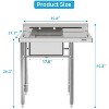 Freestanding Commercial Sink, Stainless Steel 2 Compartments Prep, Commercial Kitchen Sink, Utility Sink with Legs for Restaurant, Kitchen - 2 of 4