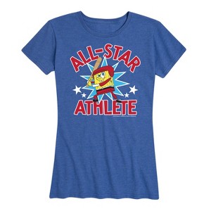 Women's - SpongeBob SquarePants - American All Star Short Sleeve Graphic T-Shirt - 1 of 4