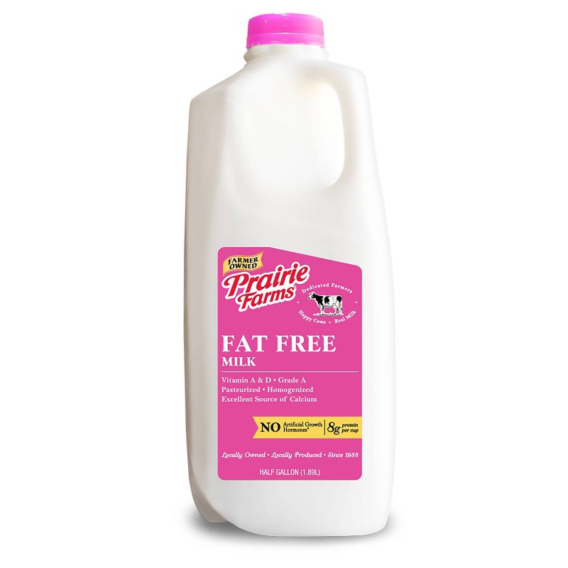 Prairie Farms Skim Milk - 0.5gal, 1 of 4