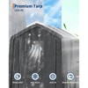 7X12 FT Outdoor Storage Shed, Heavy-Duty Portable Storage Shed with Roll-Up Zipper Door, Waterproof Portable Shelter for Motorcycle, Tools, Vehicles - 4 of 4