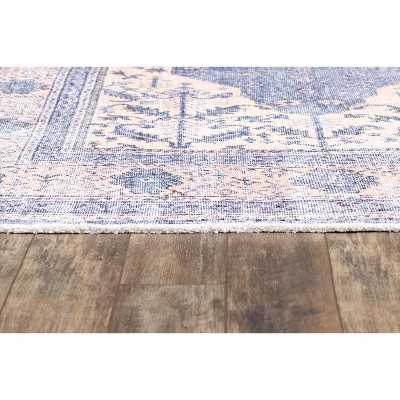 Helena 8' x 10' Blue Cotton and Synthetic Rectangular Area Rug