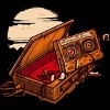 Junior's Design By Humans Dead Man Walkmann By LetterQ T-Shirt - 2 of 3