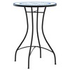 vidaXL Mosaic Bistro Set Blue and White Iron and Ceramic - 3 of 4
