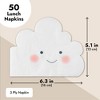 Blue Panda Blue Panda Party Supplies, White Cloud Shape Napkins - 4 of 4