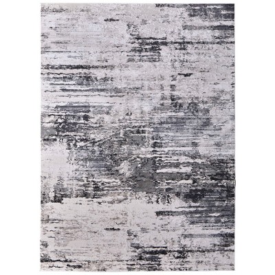 Prasad Modern Abstract Ivory/Gray/Taupe Area Rug