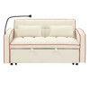 TiranisuBest 3-IN-1 Modern Gray Velvet Loveseat Sofa Bed, Adjustable Backrest, Easy Assembly, and Plush Comfort for Living Room or Guest Room - 2 of 4