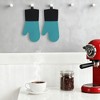 REGALWOVEN Soft Silicone and Cotton Oven Mitts Heat-Resistant Cooking Gloves Gripping for Baking, Kitchen Mitts Set of 2 - 3 of 4