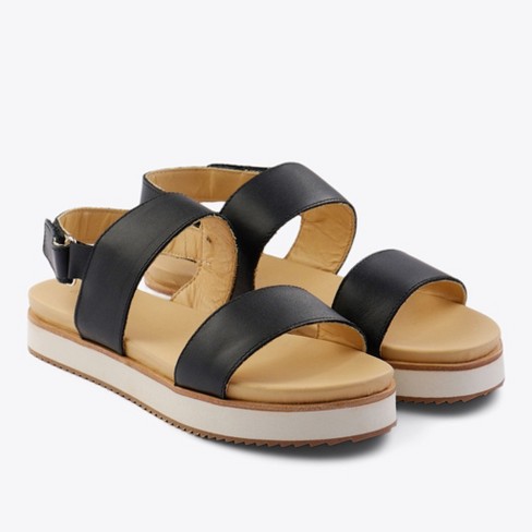 Nisolo Sustainable Women's Go-to Flatform Sandal Black, Size 9.5 : Target