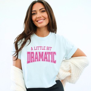 Simply Sage Market Varsity Little Bit Dramatic Garment Dyed Tee - 1 of 4