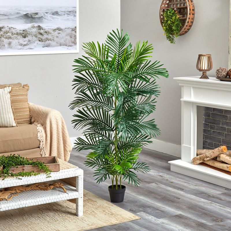 Nearly Natural 5-ft Areca Artificial Palm Tree UV Resistant (Indoor/Outdoor), 4 of 5
