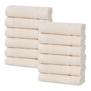 Smart Twist Viscose Cotton Blend Medium Weight Solid Ribbed Towel Set by Blue Nile Mills - 1 of 4