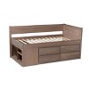 Twin 4 Drawer Levon Wood Storage Bed Antique Oak - Baxton Studio: MDF Frame, No Box Spring Needed - 4 of 4