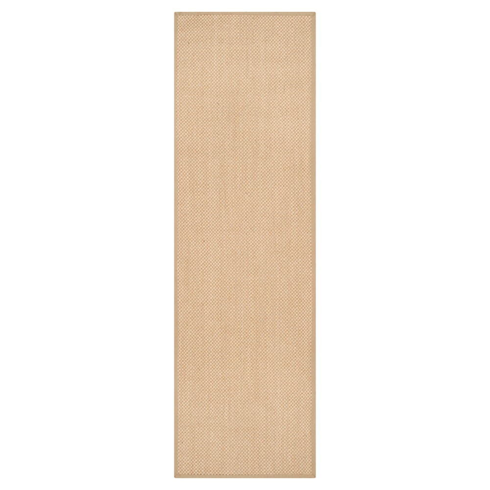 2'6inx14' Runner Natural Fiber Rug Maize/Linen - Safavieh